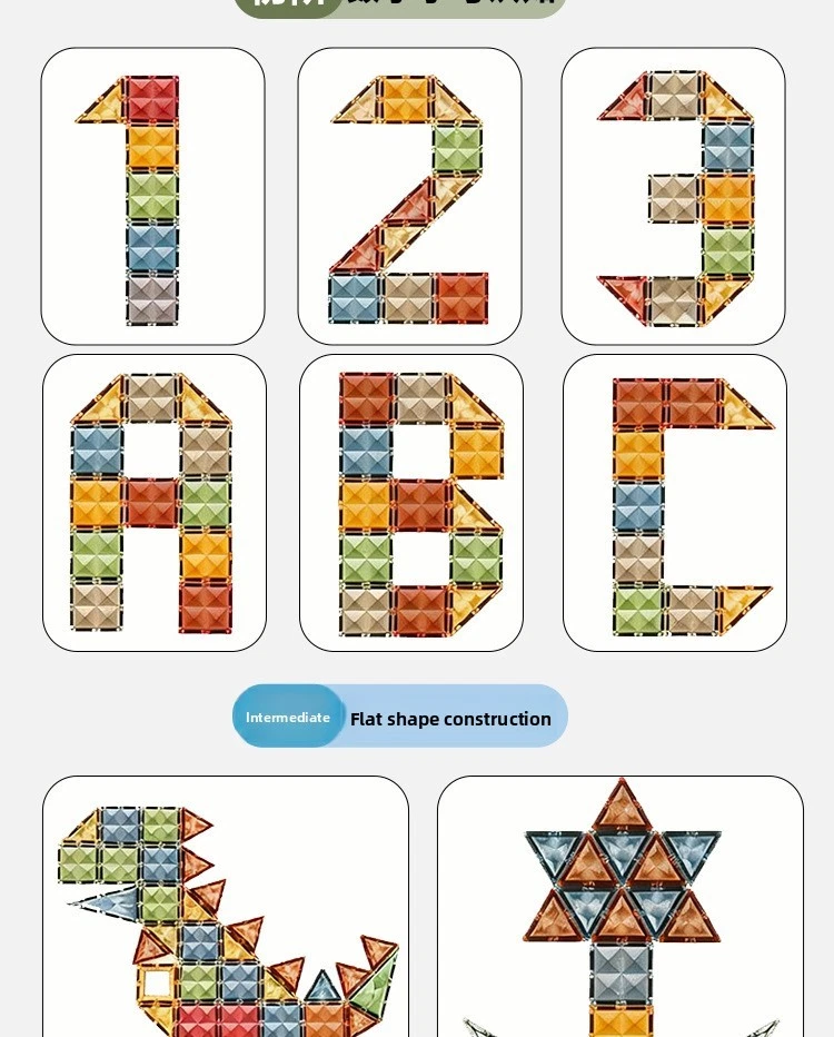 122PC Magnet Tiles Mag-Genius Magnetic Building Blocks SET Toys For Kids GIFT - Image 4 of 4