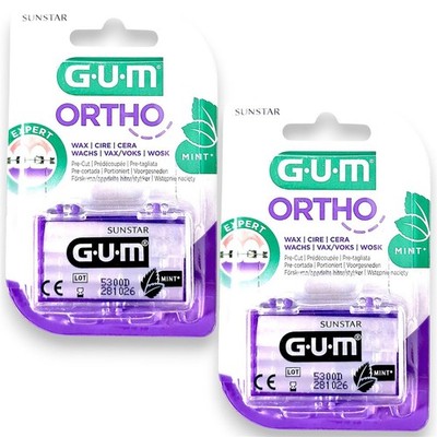 2x  Gum Sunstar Ortho Wachs 2x 5 Stangen - Kfo - Zahnspangen Wachs Wax