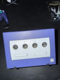 Nintendo GameCube Indigo Purple Console, OEM Controller, GoldenEye,Cables, MemCd