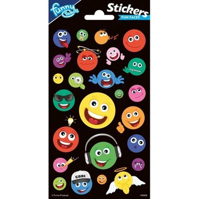 FUNNY PRODUCTS 100558 3D-Cool Faces, Mehrfarbig