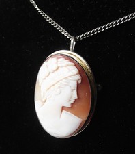 ++Schöner großer Antiker Gemme Kamee Anhänger /Brosche aus 835 Silber++