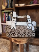 Vintage Y2K Coach Signature Pleated SoHo Brow...