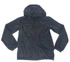 Magellan Youth Boys Small Black Hooded Zip-Up Jacket Lightweight Windbreaker