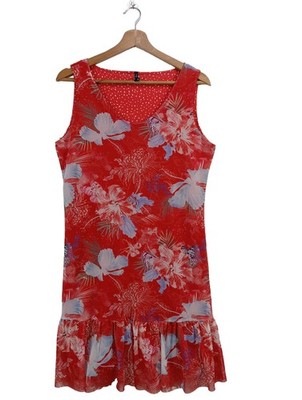 SMASH Sommerkleid Damen Kleid Gr. DE 36 rot Casual-Look