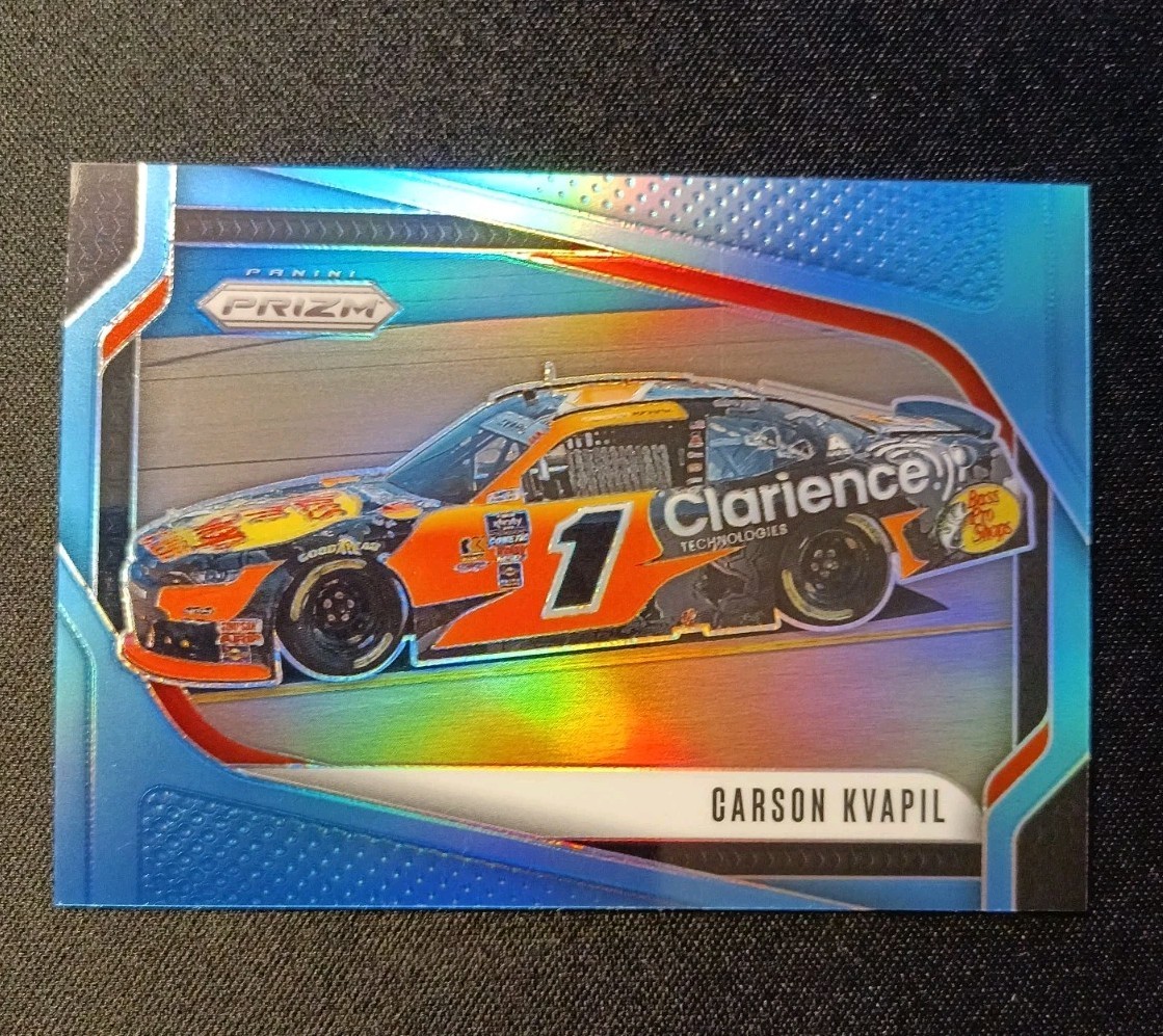 2025 Panini Prizm NASCAR Carson Kvapil Rides Carolina Blue Prizm # 24/49