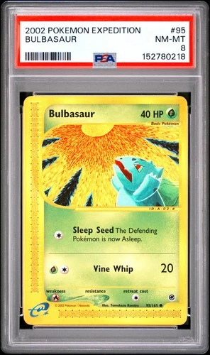 2002 POKEMON EXPEDITION #95 BULBASAUR PSA 8