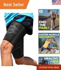 Thigh Compression Sleeves Pair   Quad and Hamstring Support   Upper Leg Sleev...