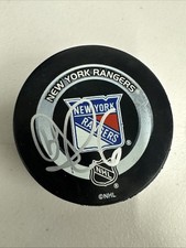 New York Rangers Darius Kasperitis Signed Puck