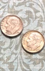 LOT of "Denver" 1960 & 1962 (full bands) silver dimes, both w/ BOLD mintmarks