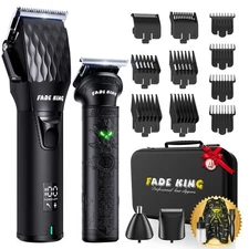 FADEKING® Professional Hair Clippers for Men - Cordless Beard Trimmer for M