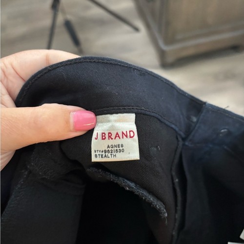 J Brand Agnes Black Moto Jeggings Zipper Detail Size 28 - Picture 6 of 7