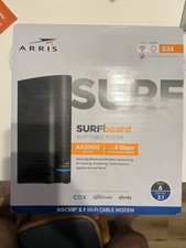 ARRIS Surfboard G34 DOCSIS 3.1 WiFi 6 Cable Modem Router Gigabit AX3000