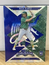 2025 Panini Crusade Nick Kurtz Oakland Athletics Rookie Blue Cracked Ice #69