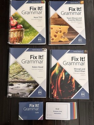 Lot Fix It! Grammar Teacher s Manual Vol. 1-4, 4th Edition IEW & Grammar Cards
