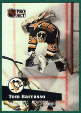 Tom Barrasso - 1991-92 Pro Set #186 - Pittsburgh Penguins Hockey Card