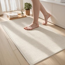 Non-Slip Bath Mats Quick Dry Absorbent Bathroom Rugs Machine Washable Thin Wo...