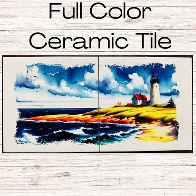 Magnetic Full Color Ceramic Tile Set For Harman P-Series Stoves - Lighthouse