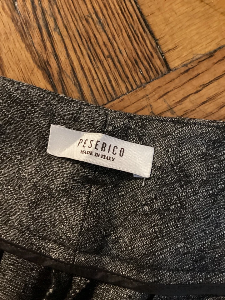 Pantalones Peserico Mujer Mezcla Lana Gris Cónico Italia Talla 46 Foto 3 de 4