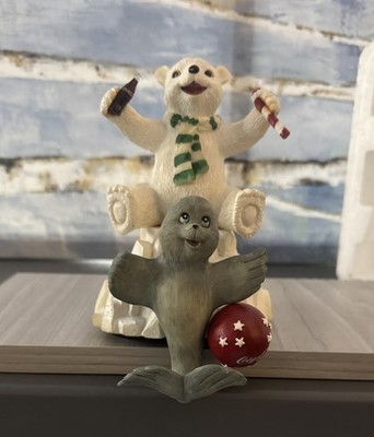 Coca Cola Stocking Holder Collection Polar Bear & Seal Holiday Festivities