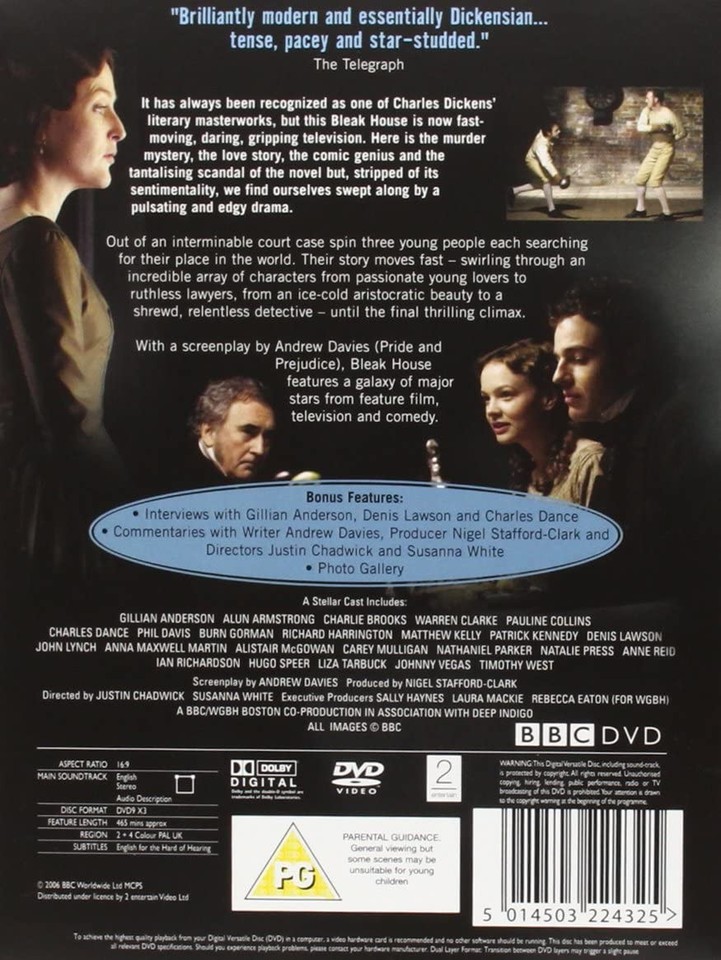 Bleak House (DVD) Justin Chadwick Gillian Anderson Charles Dance (UK