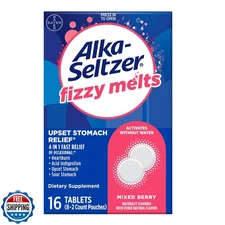 Alka-Seltzer Fizzy Melts, Dissolve on Tongue, No Water Needed, On-The-Go Diet