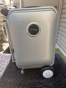 ALPHA ROBOT 19-22" Aluminum Hardcase Carry-On Suitcase w/ Wheels Scooter Silver