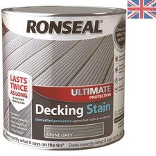 Ultimate Protection Stone Grey Decking Stain 2.5L - Smooth Finish & UV Resistant