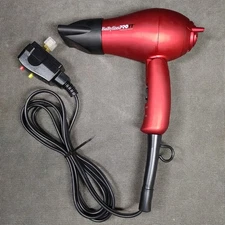 BaByliss PRO TT Folding Travel Dryer w/Nozzle Compact Tourmaline Titanium 1500