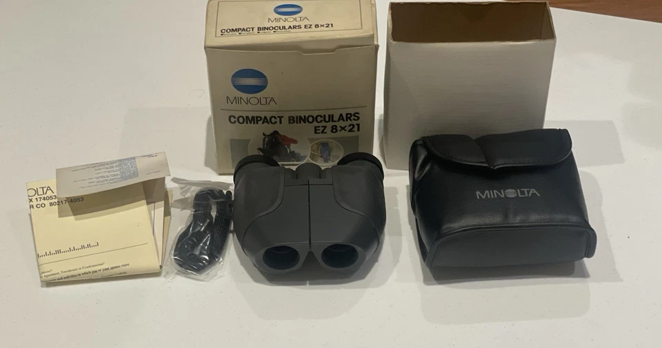 Vintage Minolta EZ 8x21 Compact Binoculars Japan with Case – New - Image 4 of 4