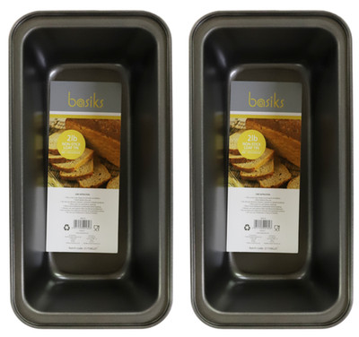 2x Basiks Antihaft Stahl Laib Brot Kuchen Backen Küche Ofen Form Blech 2 Pfund