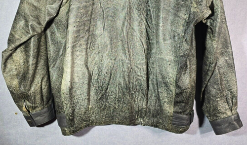 Vintage 70s 80s? Faux Leather Jacket Grey - Picture 12 of 14