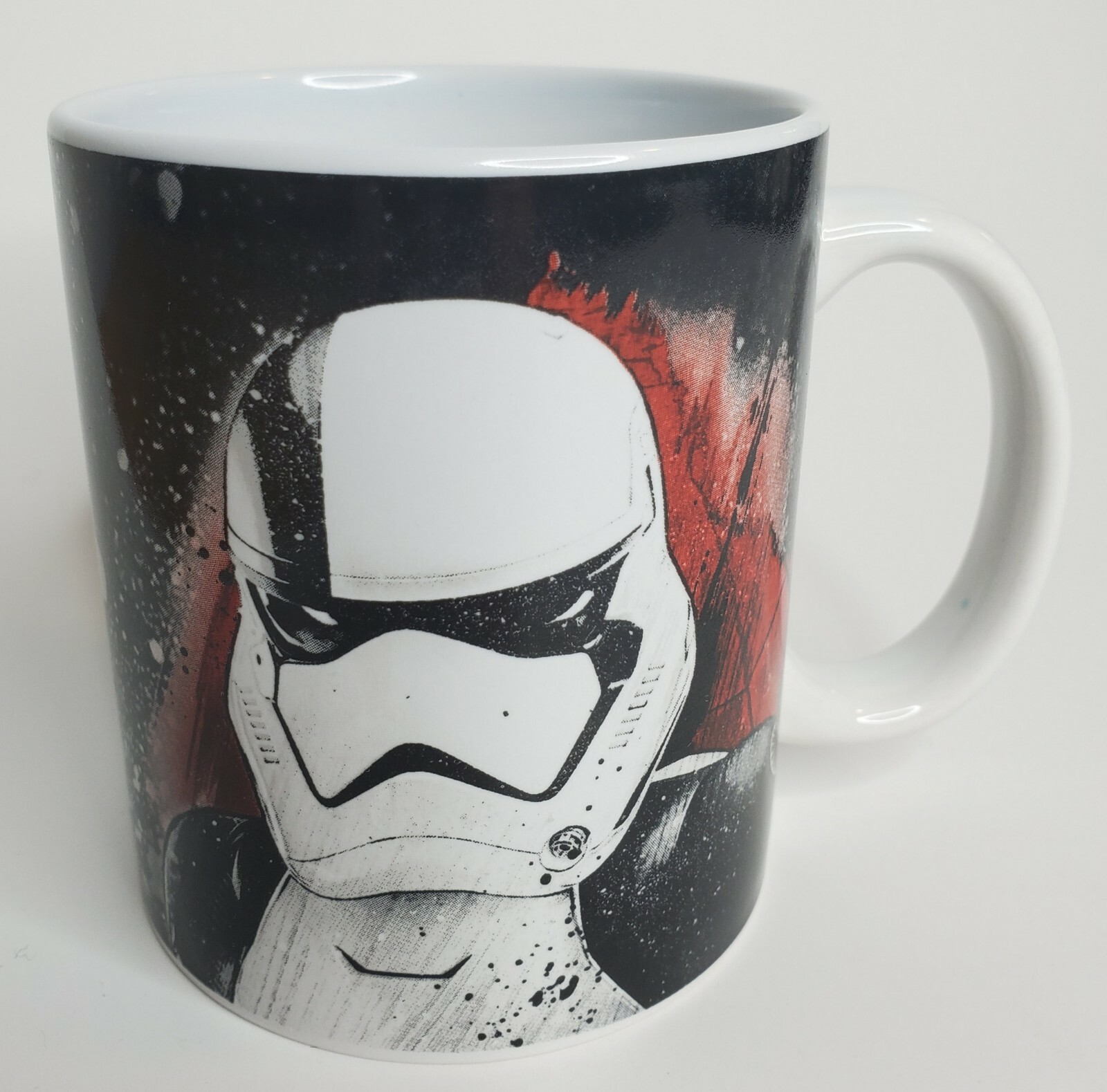 STAR WARS Mug Coffee Cup Storm Trooper Imperial Army Artistic Splatter Paint EUC