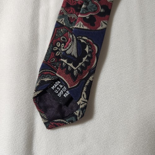 J.T. Beckett Multicolor Paisley Mens 100% Silk Tie Size 59x3.75 Inches - Picture 4 of 7