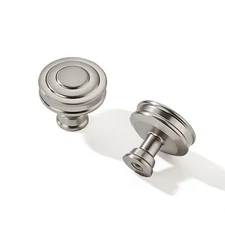 10 Pack 1-1/4 Inch32mm Brushed Satin Nickel Round Cabinet Knobs Heavy Duty So...