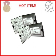 ESSENTIAL Car Auto Insurance Registration BLACK Document Wallet Holders 2 Pack