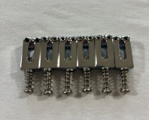 2010 Squier VM Telecaster Custom Chrome Modern-Style Block Bridge Saddles w/ HW