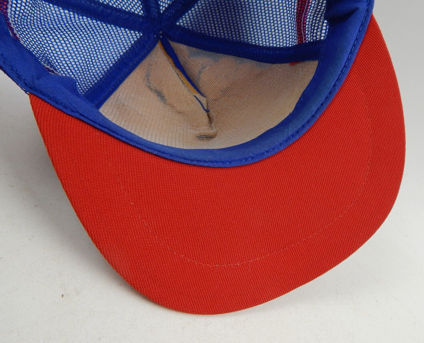 Rare VTG Pepsi Power Cola Three 3 Stripe Blue Snapback Foam Mesh Trucker Hat image 8