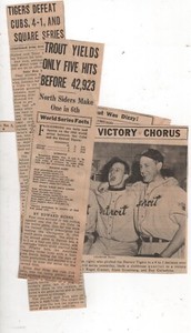 1945 World Series Chicago Cubs Detroit Tigers Game 4 Summary Dizzy Trout