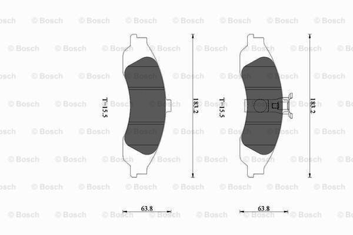 Holden Bosch Set Front Brake Pads Suits One Tonner 3.8i V6 VY 2003 2004 - Picture 2 of 2