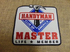 Handyman Club of America Master Life Member Patch 5.5” x 5.5” UNUSED