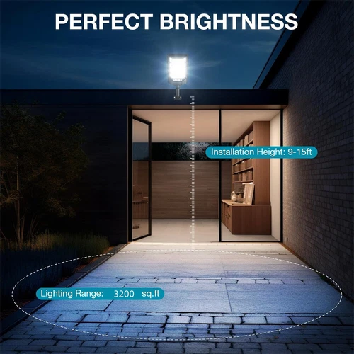 Commercial 99000000LM LED Outdoor Dusk to Dawn Solar Street Light Road Area Lamp - Bild 11 von 16