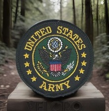 US Army Embroidered Patch Fits VELCRO&reg; BRAND Hook Fastener Compatible