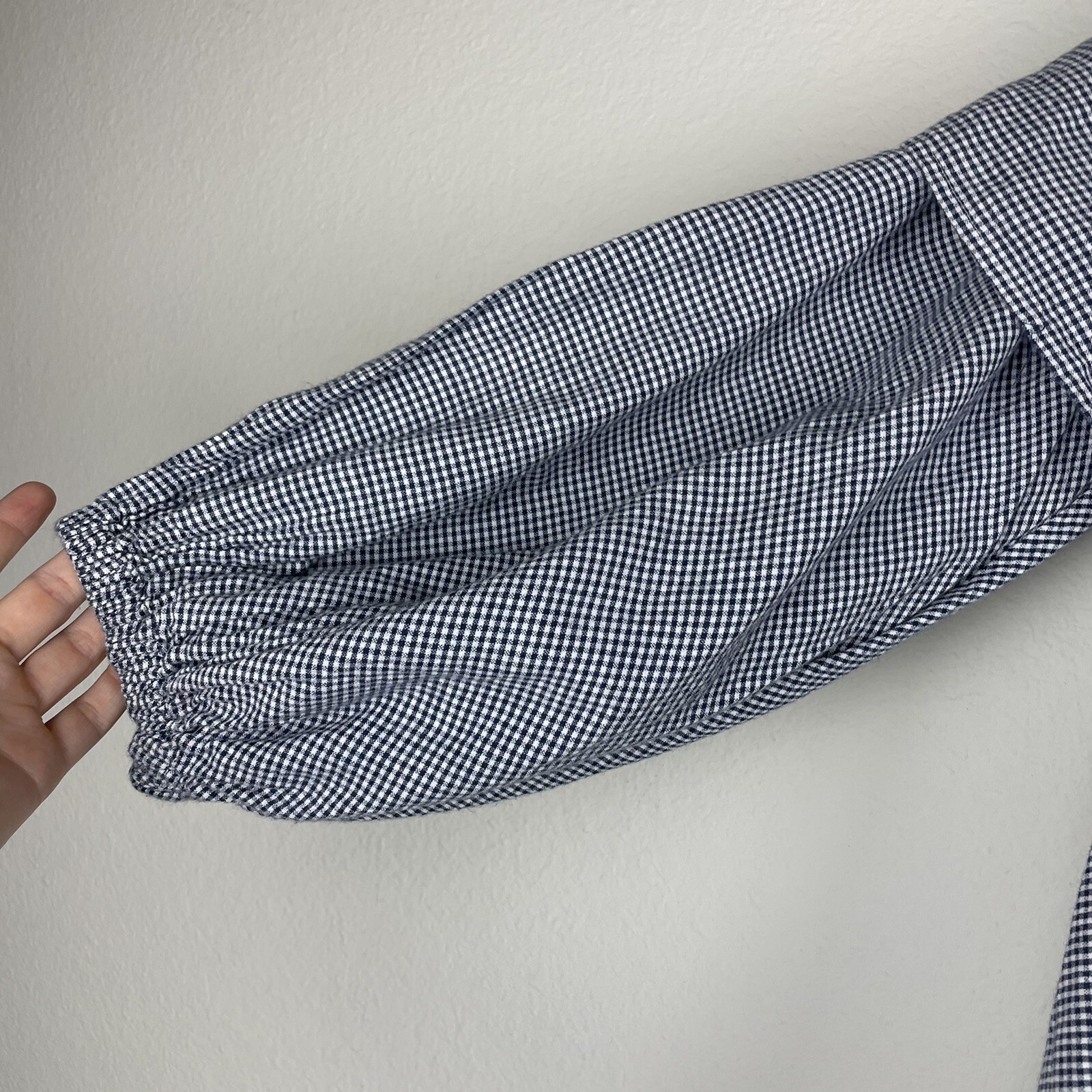 Zara Gingham Off The Shoulder Floral Embroidered Top … Gem