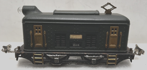 LIONEL PREWAR O-GAUG TRAIN SET 248 GREEN ELECTRIC LOCOMOTIVE & (4)629 & 630 CARS - Picture 2 of 16