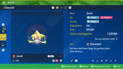 Shiny Jirachi 6IV | LVL 100 | Pokemon Karmesin / Purpur / Scarlet