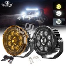 COLIGHT 5" Round LED Driving Lights Work Light Pods Dual DRL Offroad UTV SUV 4WD