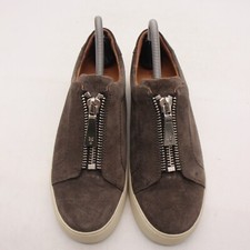 Frye Lena Women's Size 8 M Zipper Low Dark Gray Suede Sneakers Shoes