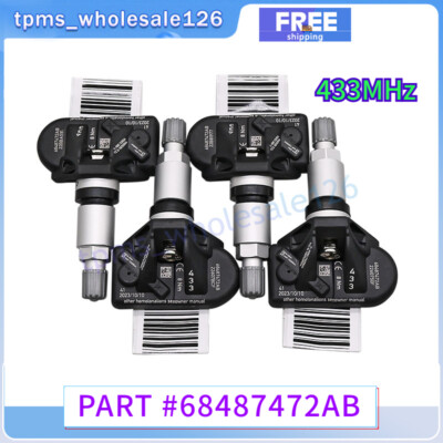 SET (4) TIRE PRESSURE SENSORS 68487472AB For Dodge Challenger SRT Hellcat Redeye