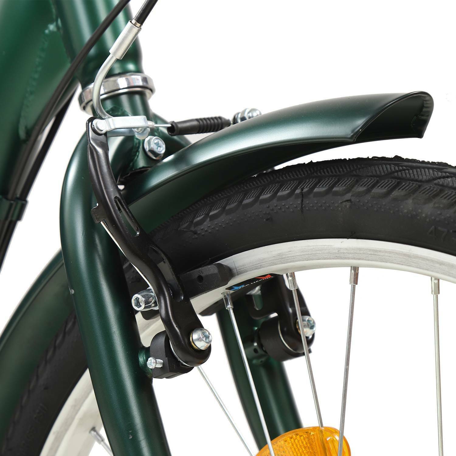 24" Adult Tricycle 3-Wheel 7 Speed Bicycle Trike Bike Cruiser with Basket