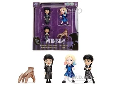 SET OF 4 DIECAST FIGURES "WEDNESDAY" TV SERIES METALFIGS BY JADA 35325